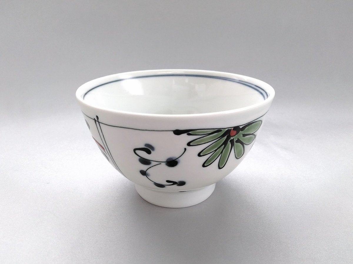 Furyo hand rice bowl green [Fukumine Kiln]