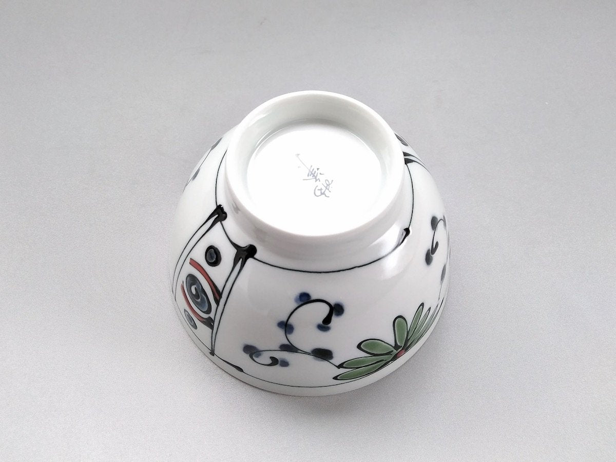 Furyo hand rice bowl green [Fukumine Kiln]