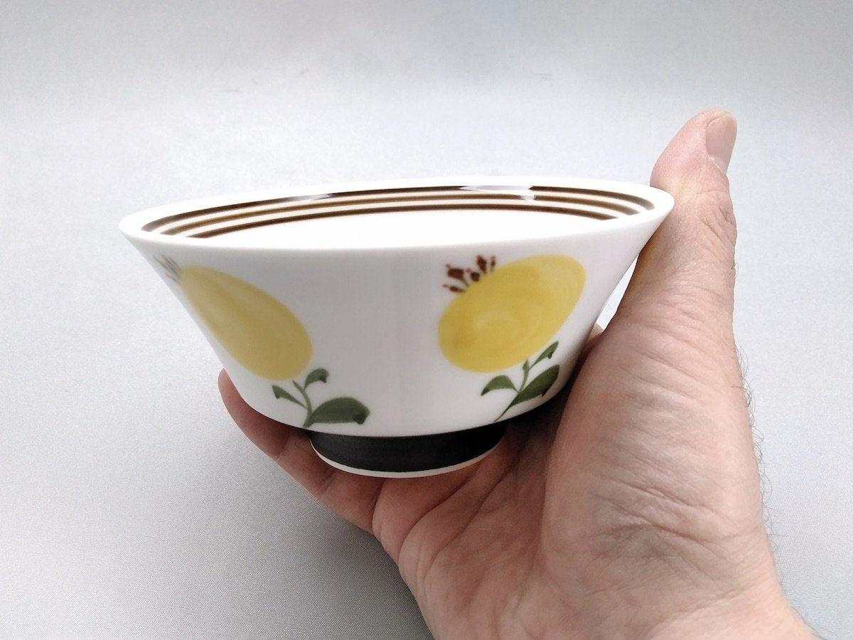 KOHARU rice bowl yellow [Fukumine Kiln]