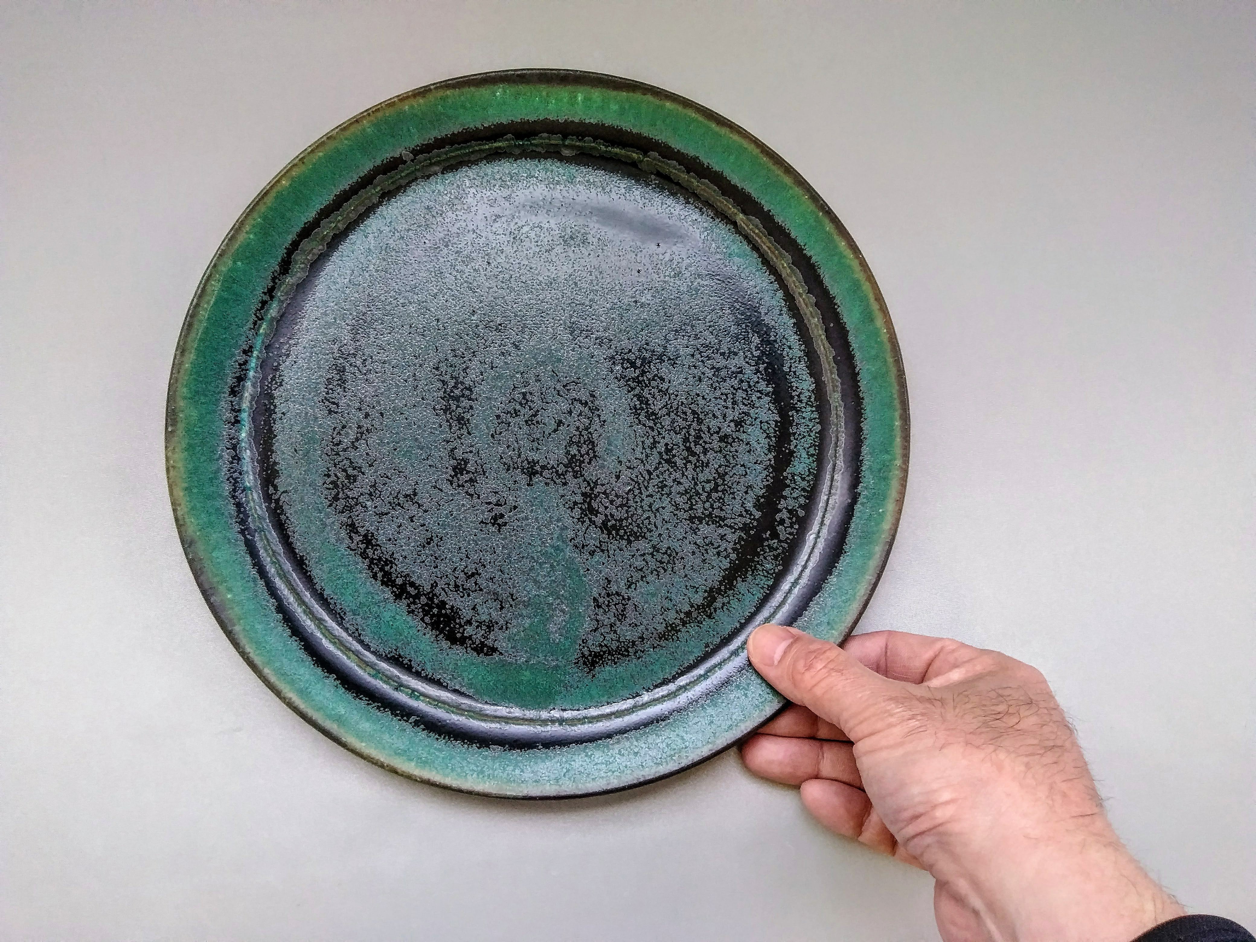 Matte Oribe dinner plate [Kazuhito Yamamoto]