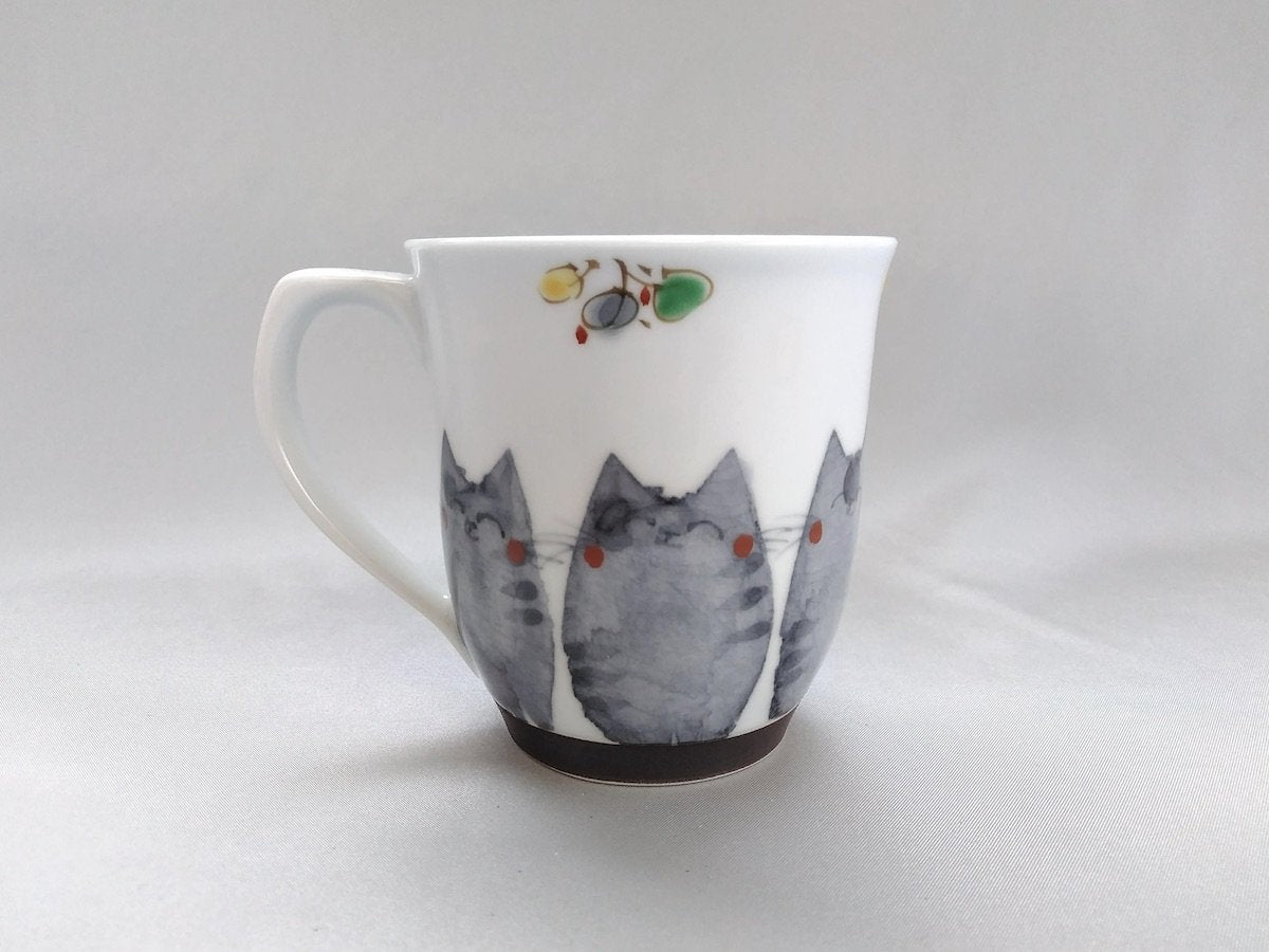 Japanese paper dyed cat mug black [Soramoe Kobo]