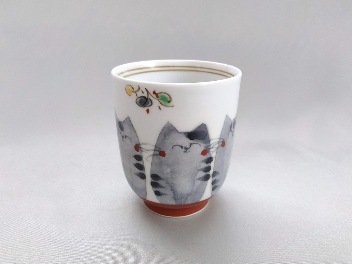 Japanese paper dyed cat cup small [Soramoe Kobo]