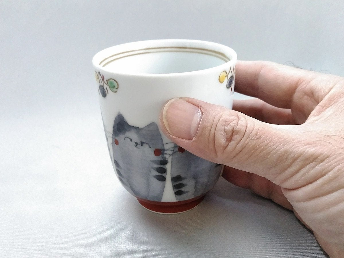 Japanese paper dyed cat cup small [Soramoe Kobo]