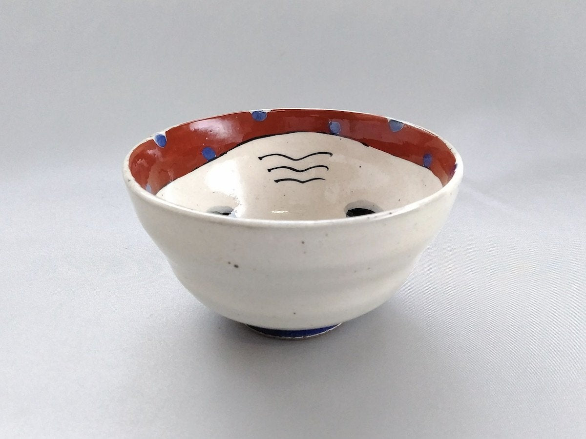 Hyottoko rice bowl [Pottery Studio Raku]