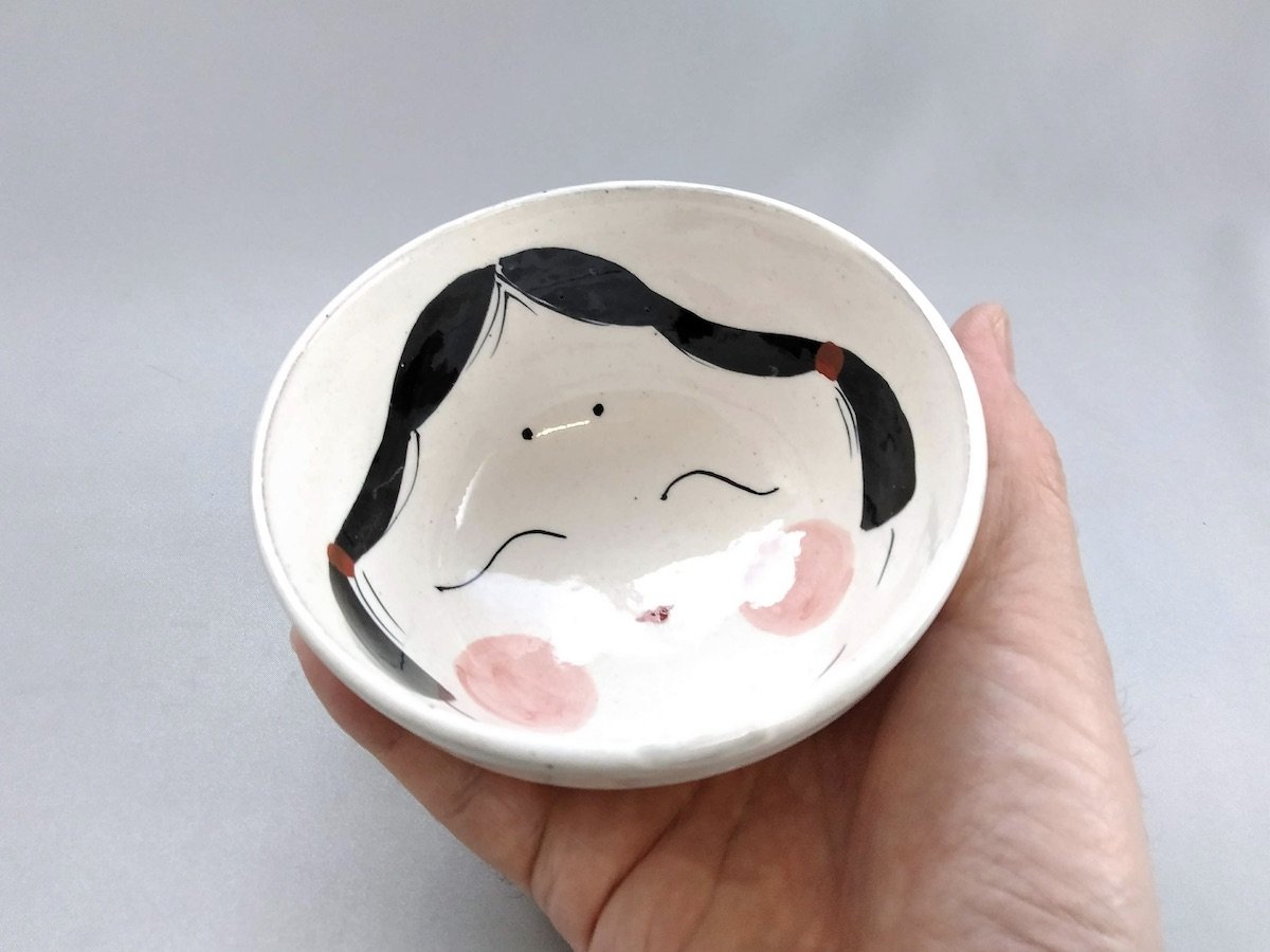 Okame rice bowl [Pottery Studio Raku]