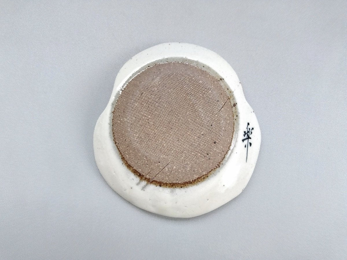 Hyottoko face-shaped small plate [Porcelain Studio Raku]