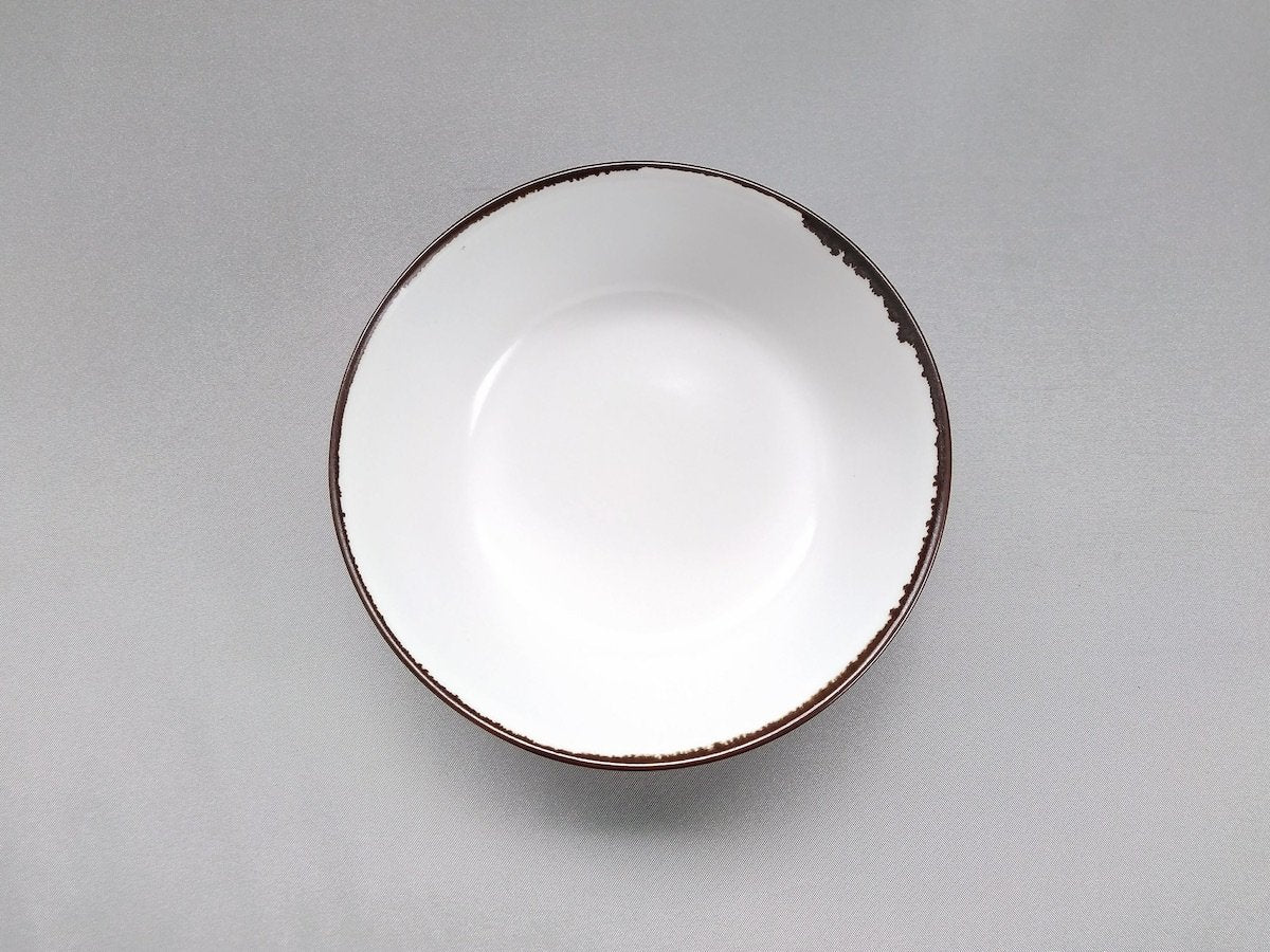 Sled bowl Nakabuchi rust white mat [Koyogama]