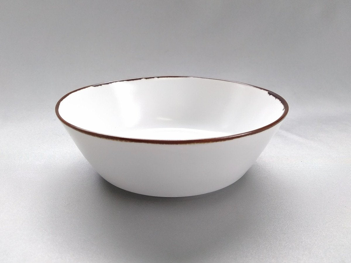 Sled bowl Obuchi rust white mat [Koyogama]