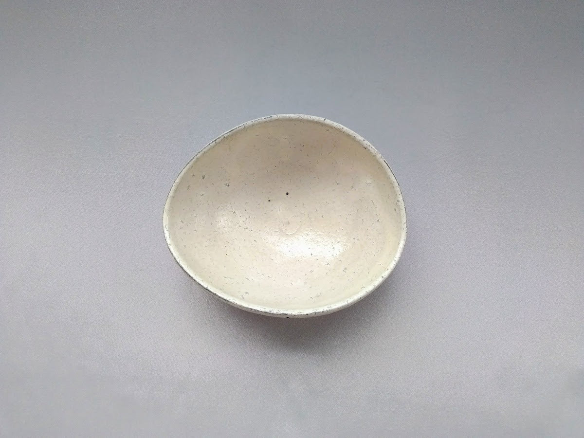 Powdered ash glaze flexible bowl large [Seiji Okuda]