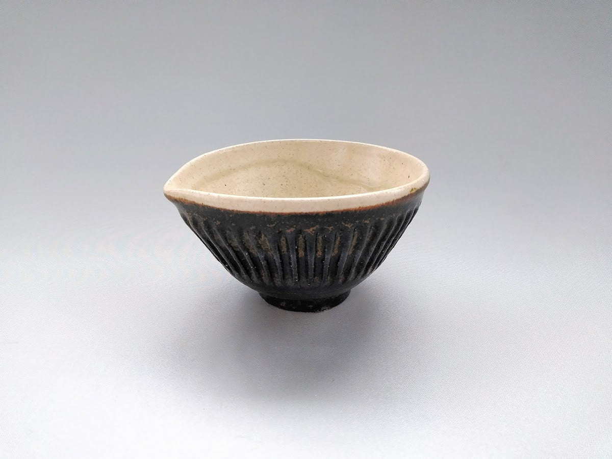 Iron black shinogi small bowl [Junichi Mashiko]