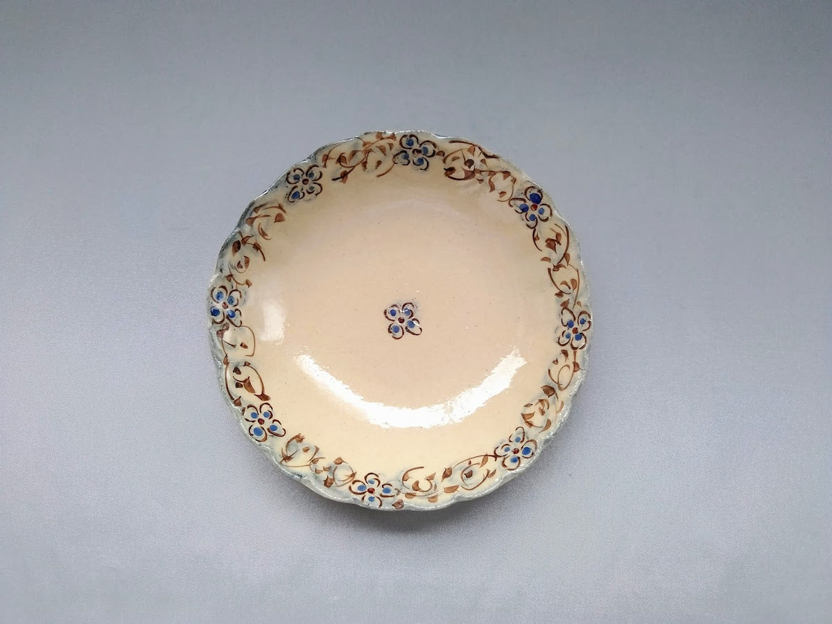 Annan Aoe Arabesque 6-inch chrysanthemum bowl [Masaaki Hibino]