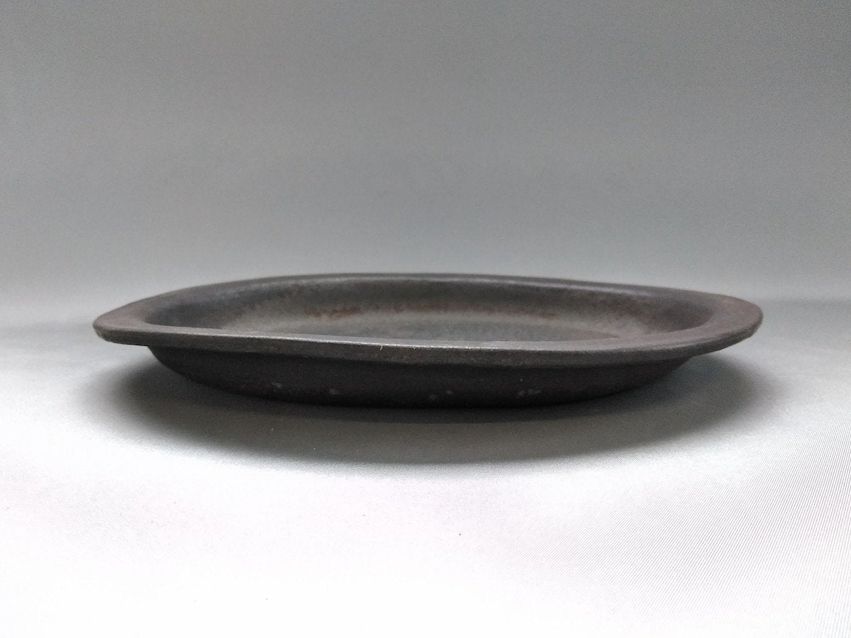 Color matte oval plate M black [Takuya Ohara]