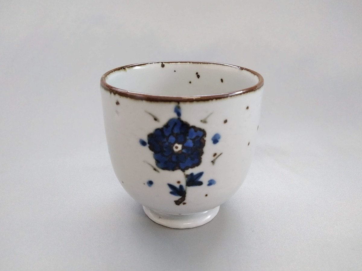 Dyed flower crest teacup [Hidemasa Miyake]