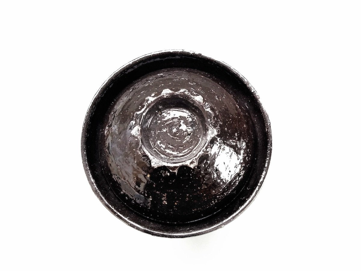 Uchioribe black lidded bowl [Akihide Nakao]
