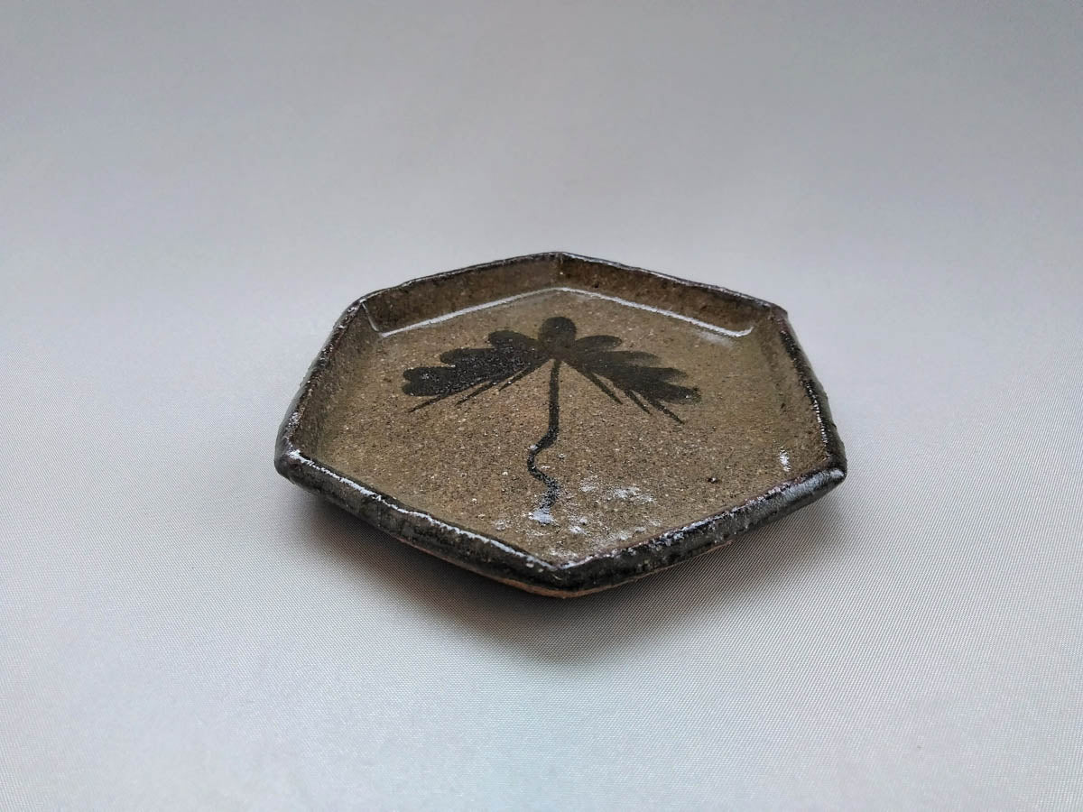 絵唐津六角小皿【王天家窯】