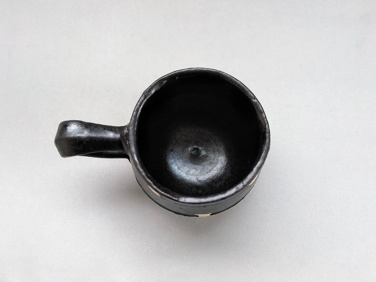 Black glaze dot coffee cup [Kazuhito Yamamoto]