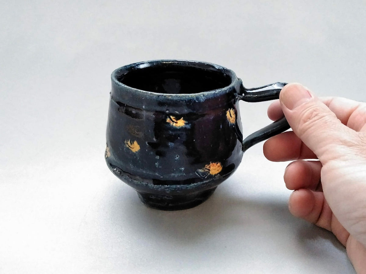 Blue glaze dot coffee cup [Kazuhito Yamamoto]