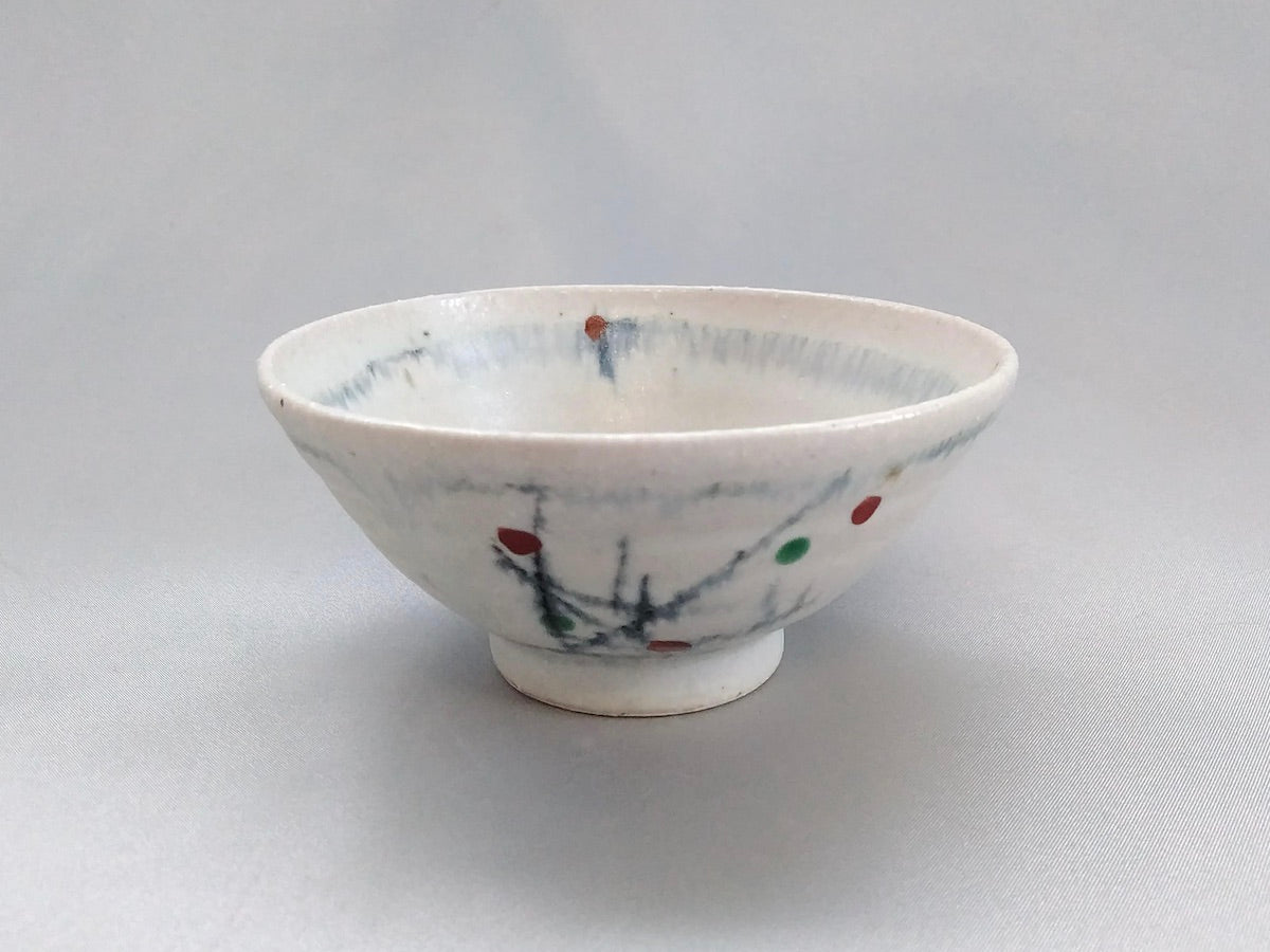 Ayomifukai rice bowl with black line engraving [South kiln]