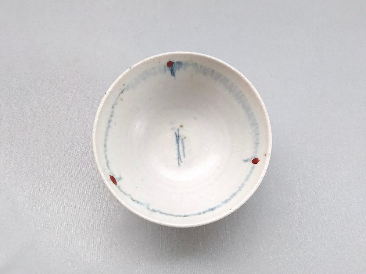 Ayomifukai rice bowl with black line engraving [South kiln]