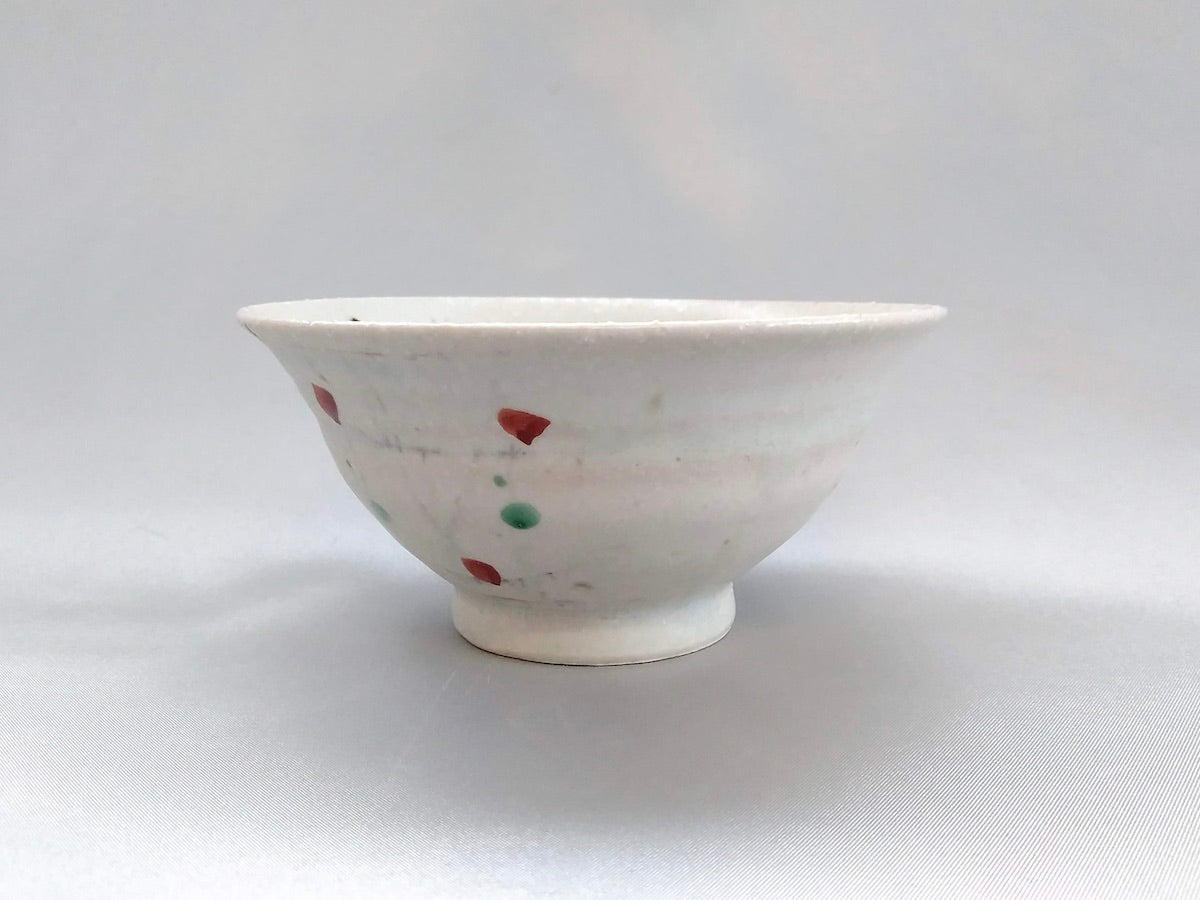 Ayomifukai rice bowl with red line engraving [South kiln]
