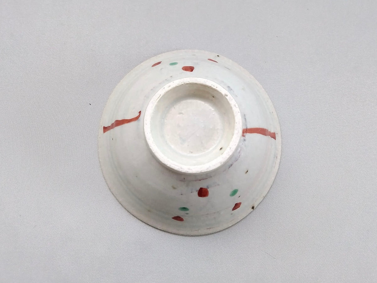 Ayomifukai rice bowl with red line engraving [South kiln]