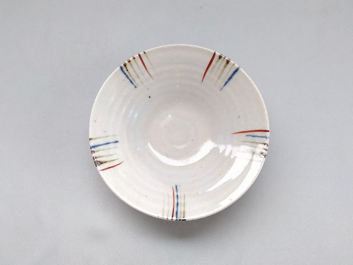 Ranjukusa 5 inch shallow bowl [Minami kiln]