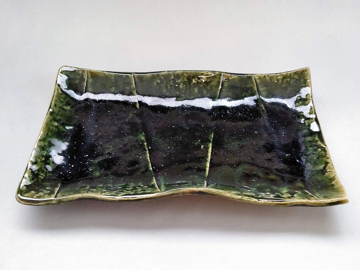 Oribe pottery plate [Daiko Oguri]