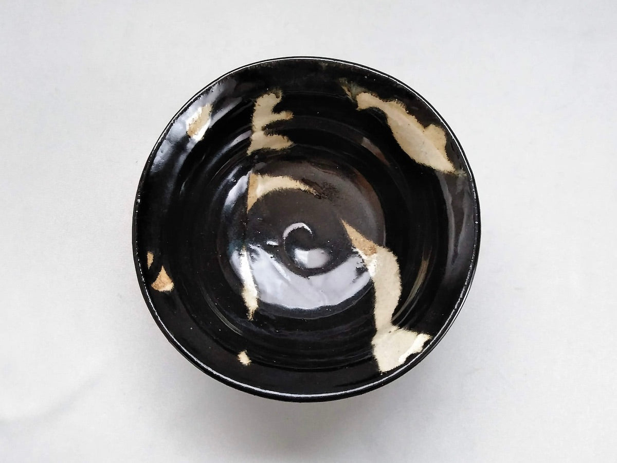 Black Oribe Kakebu 5-inch pot [Daiko Oguri]