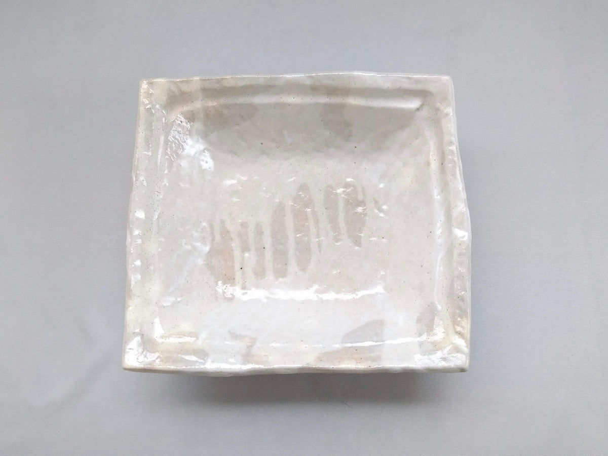 Powdered long square bowl small [Daiko Oguri]