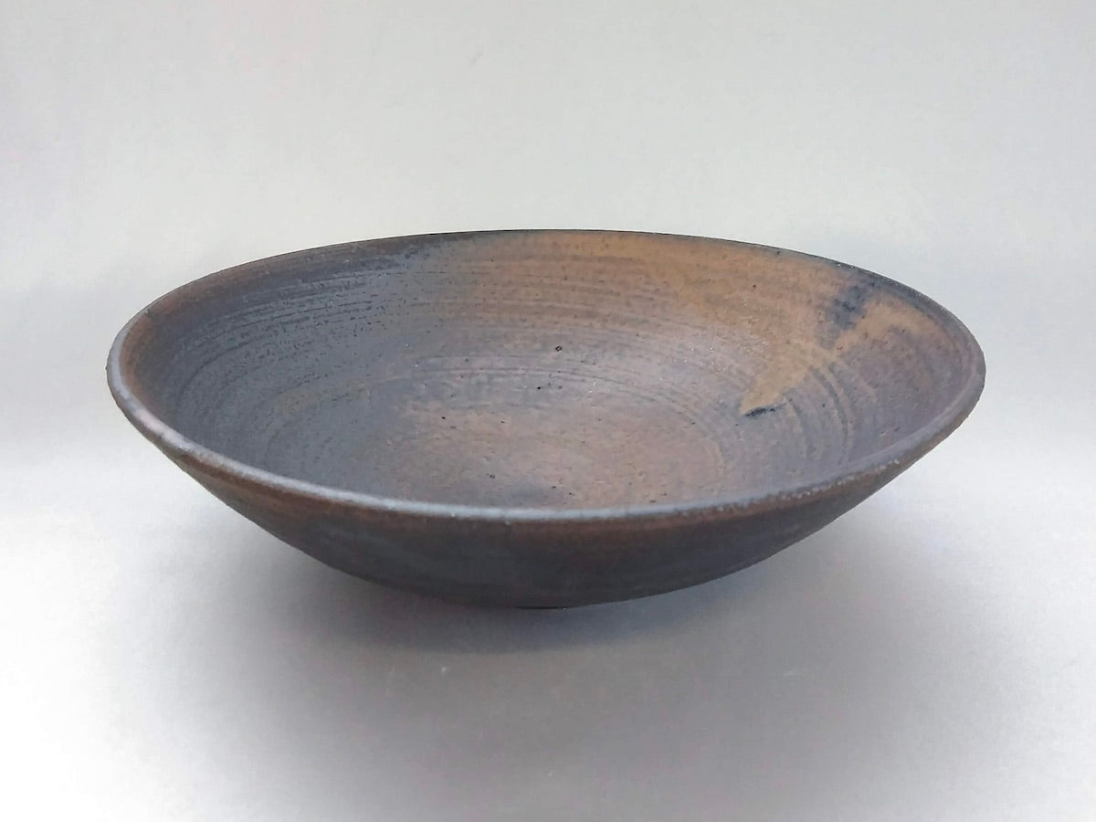 Flat bowl black L [Yoichi Yajima]