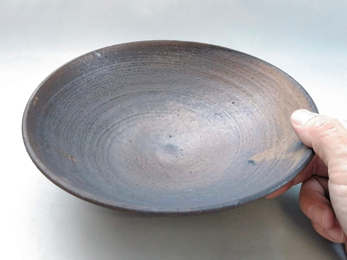 Flat bowl black L [Yoichi Yajima]