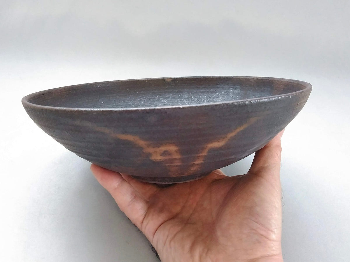 Round bowl black L [Yoichi Yajima]