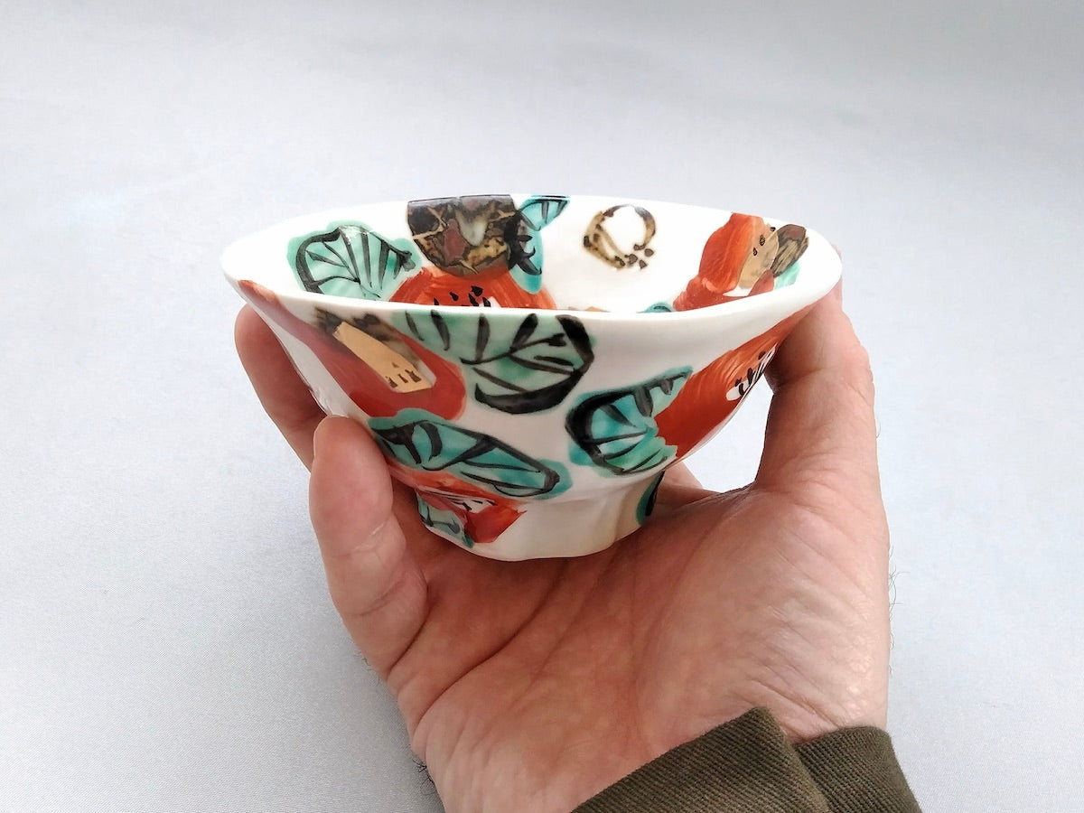 Colored camellia rice bowl [Wada Hitori]