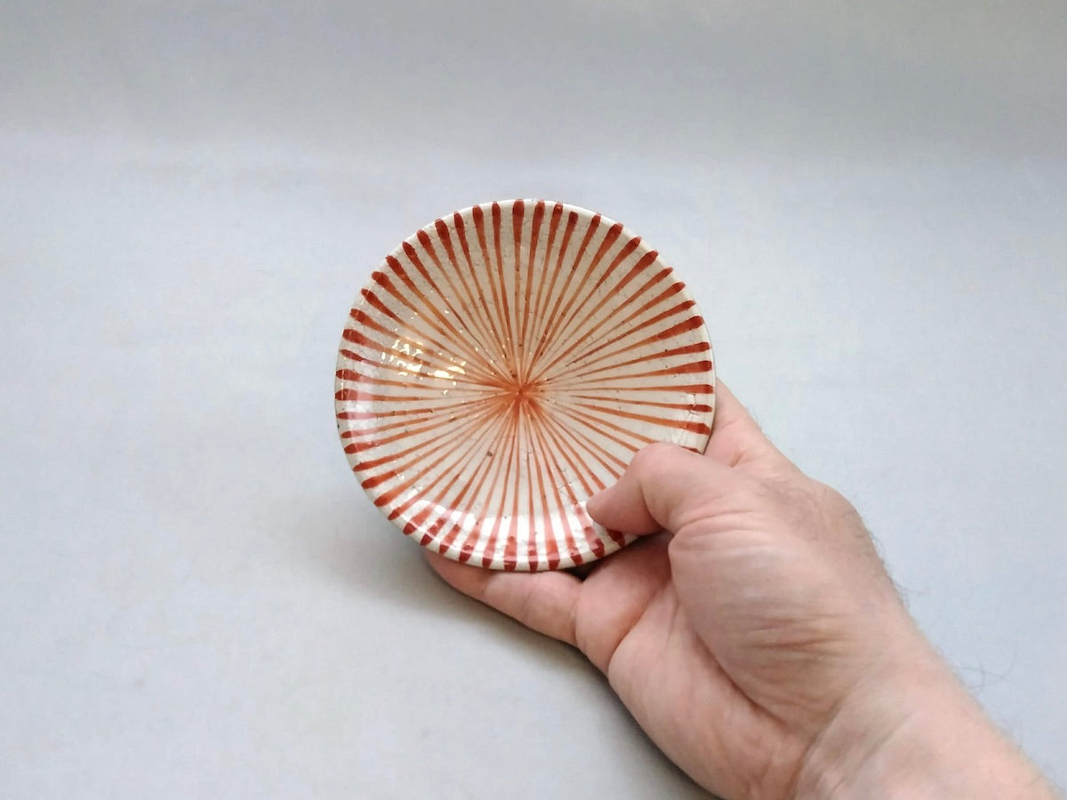 Konahiki Tokusa 3.5 inch plate red [Shigehisa Miura]