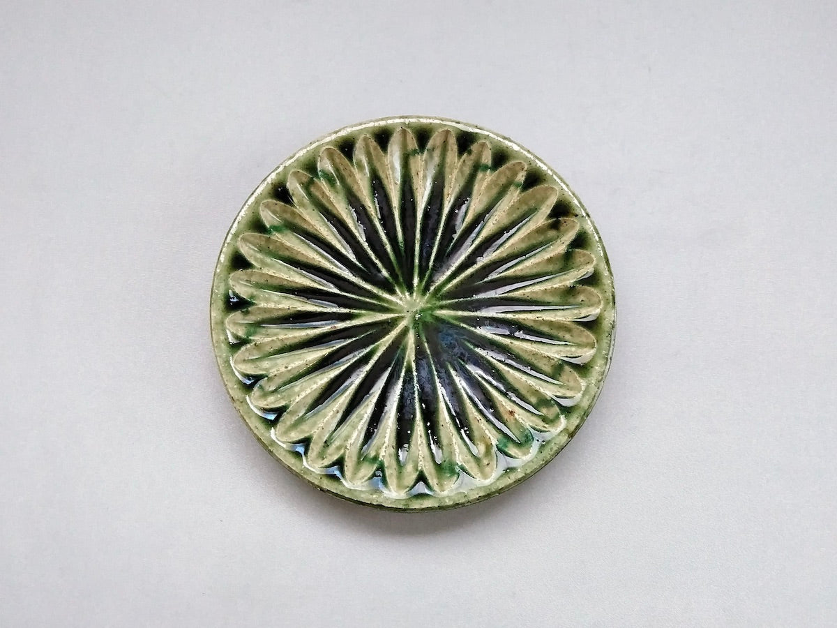 Oribe Shinogi 5-inch plate [Nakagaki Renji]
