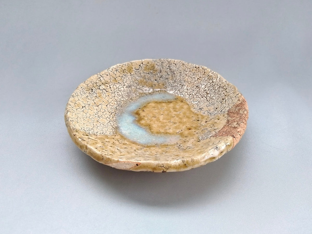 Hagi ash glaze 5-inch plate [Kurodake]