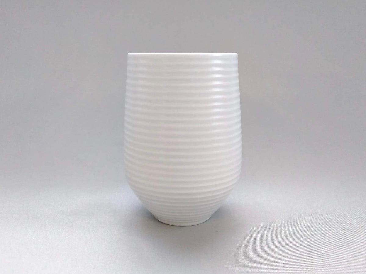 White porcelain thousand-tiered wine glass [Li Zhuang Kiln]
