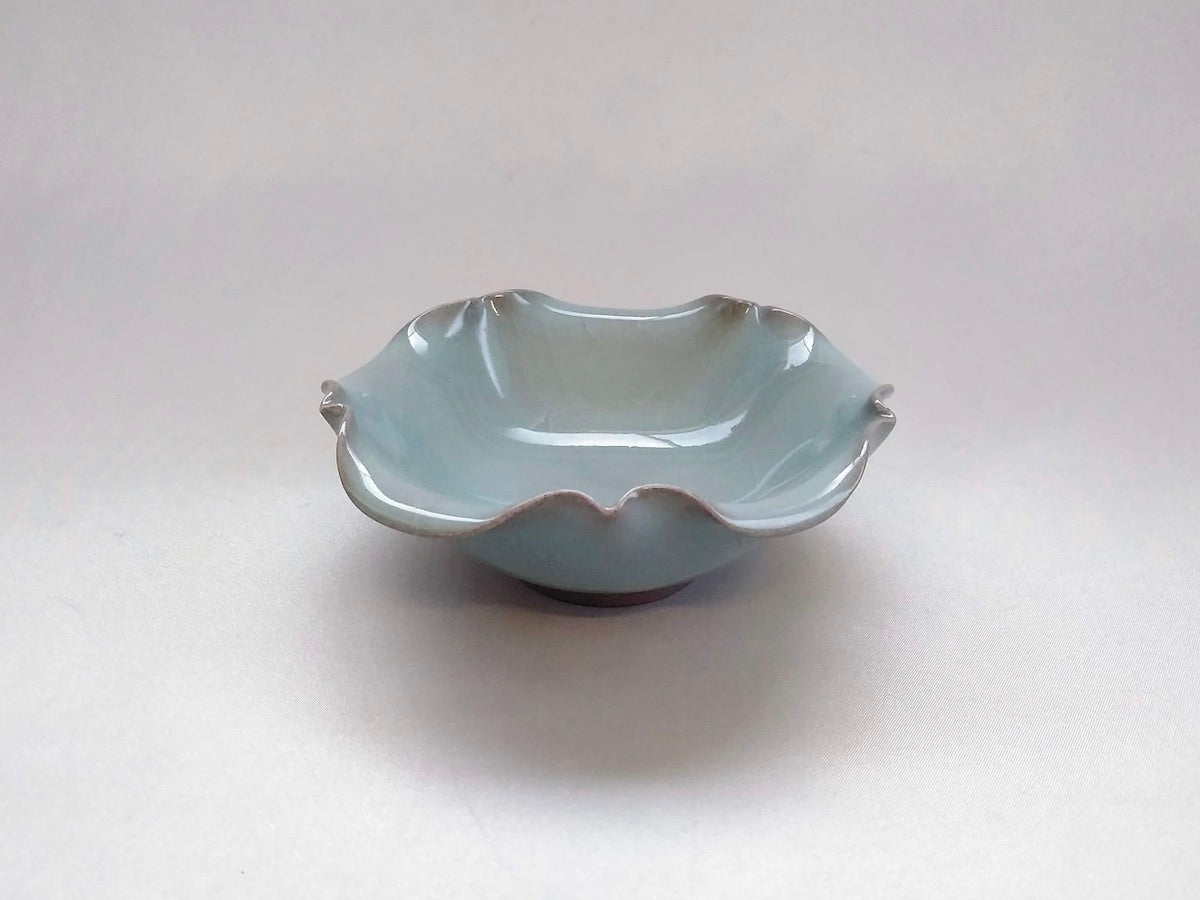 Blue porcelain morning glory small bowl [Taku Kiyama]