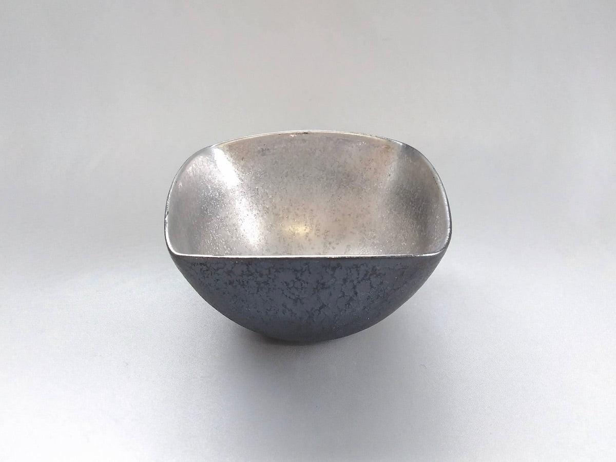 Crystal silver-painted four-sided empty ball [Toetsu Kiln]