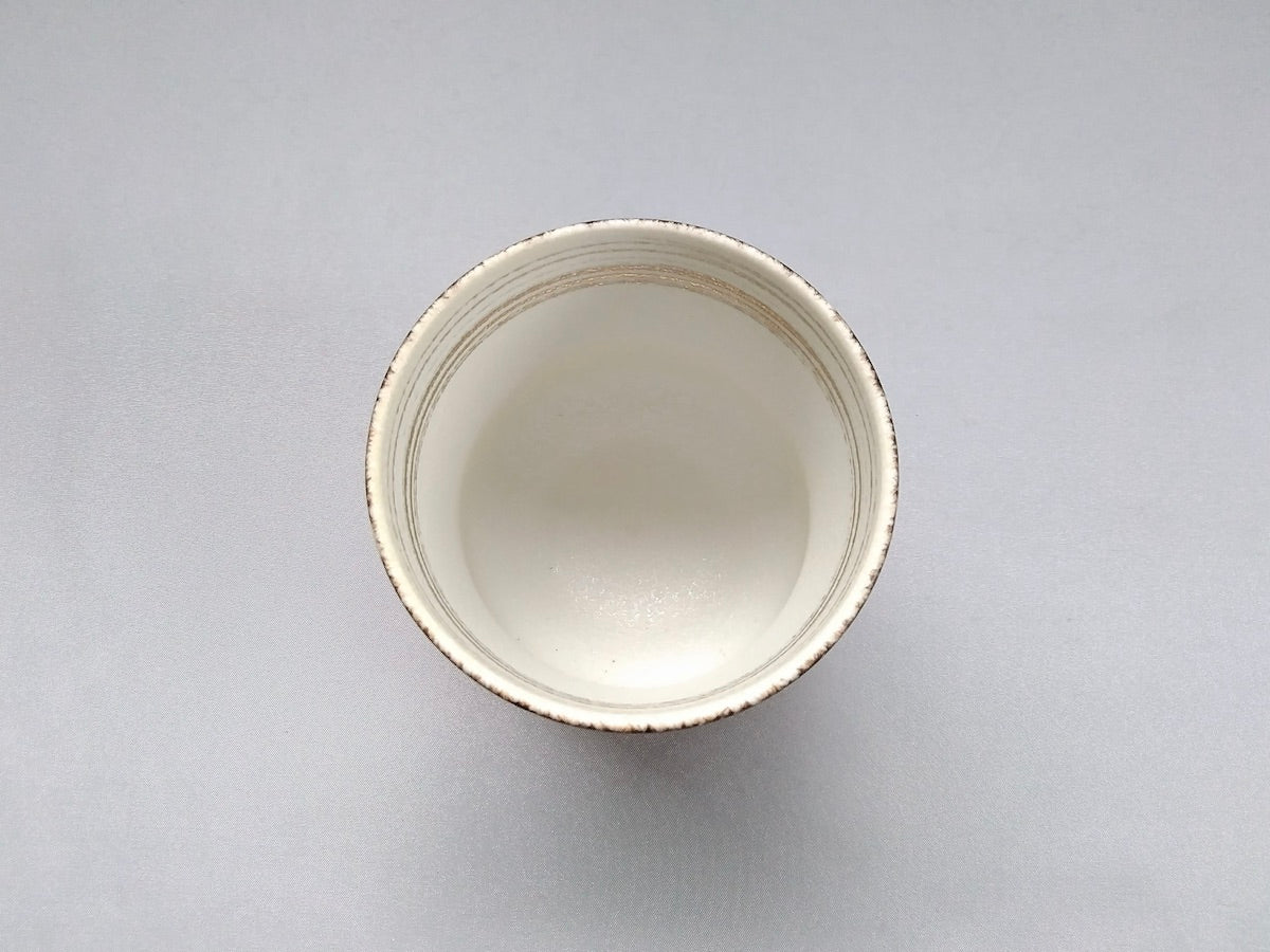Kurouchi white matte gold glaze wide goblet [Toetsu kiln]