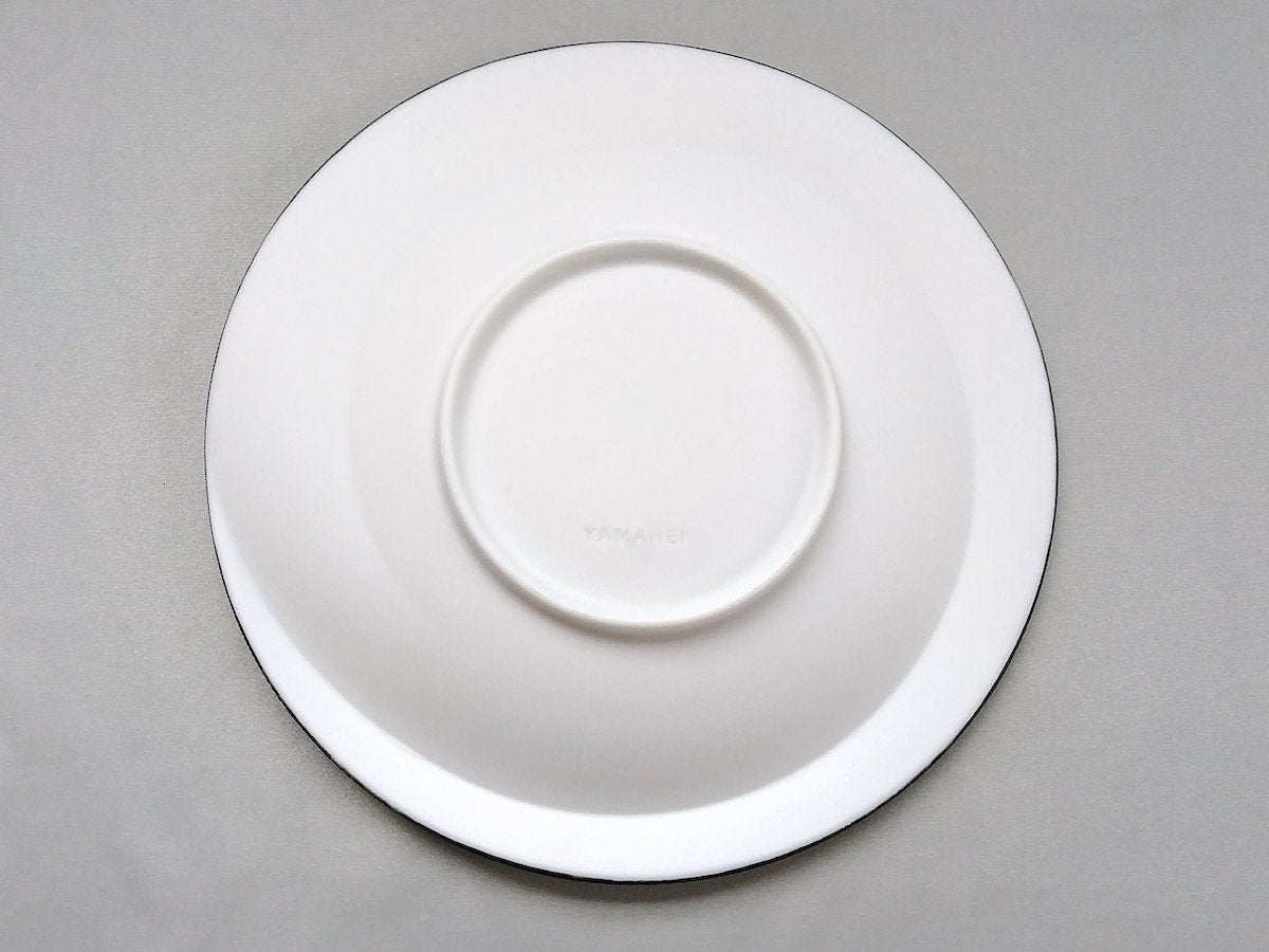 Shell 21cm round plate black foam [Yamahira kiln]