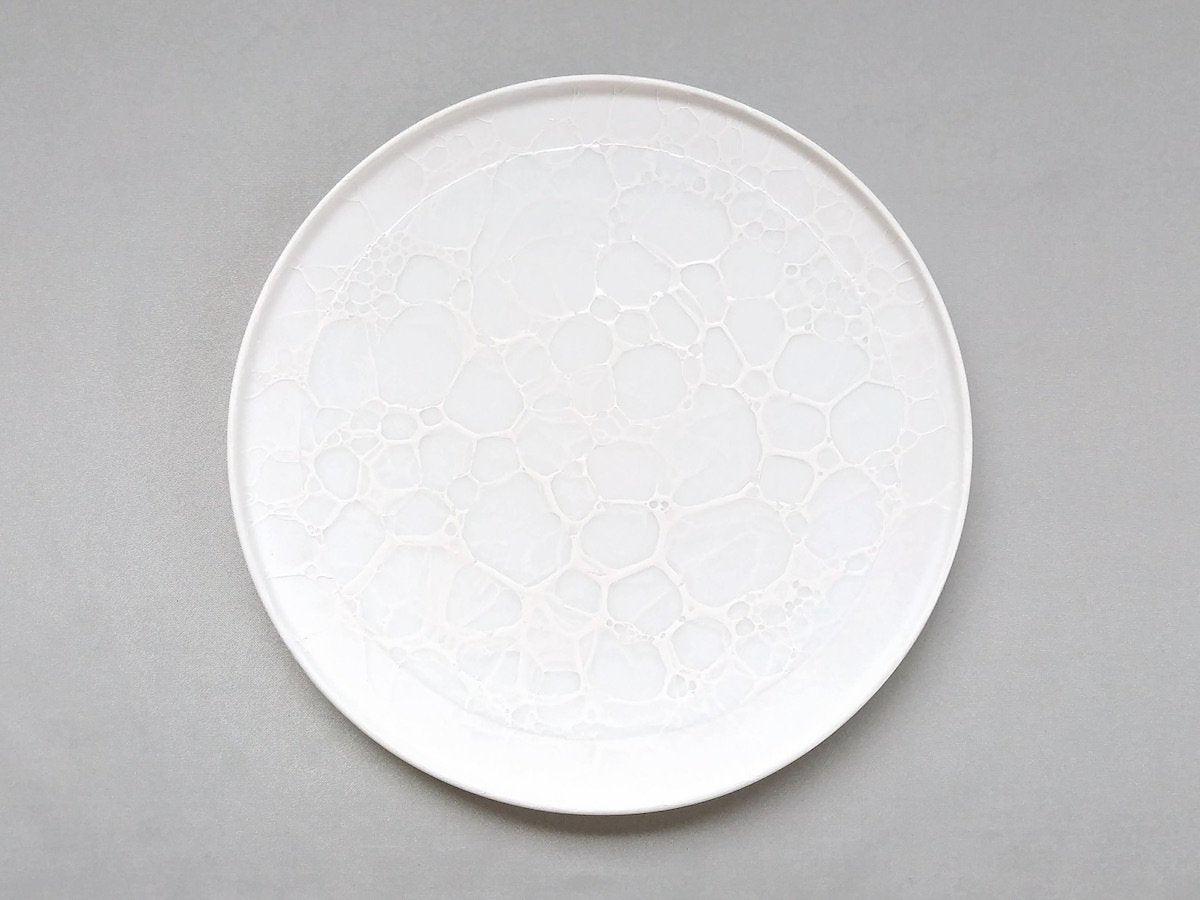 Foam frame round plate 21cm White [Yamahiragama]