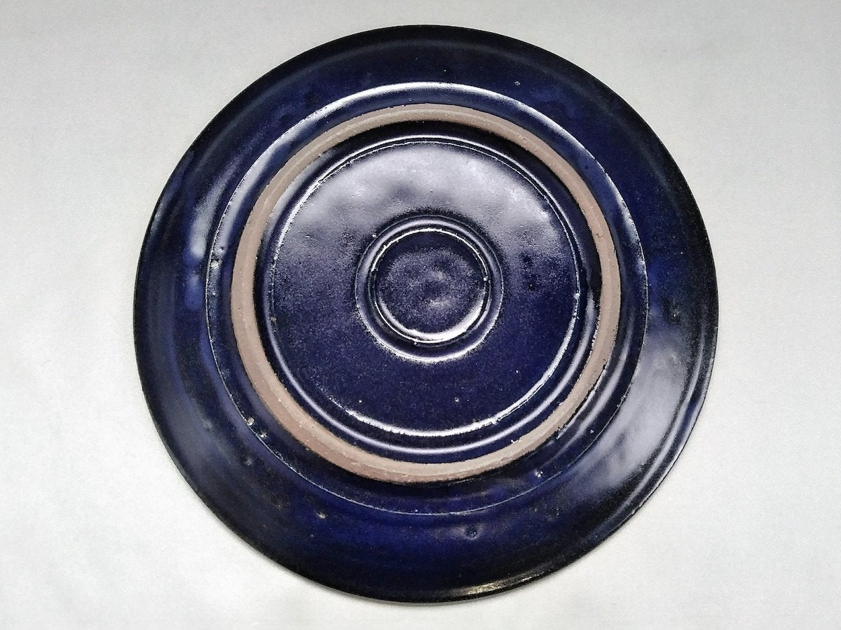 Ruri glaze 23cm plate [Furuya Pottery]