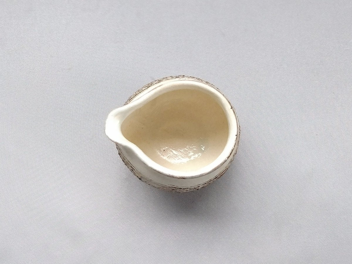 Fuchiara horizontal carving creamer [Furuya Ceramic Works]