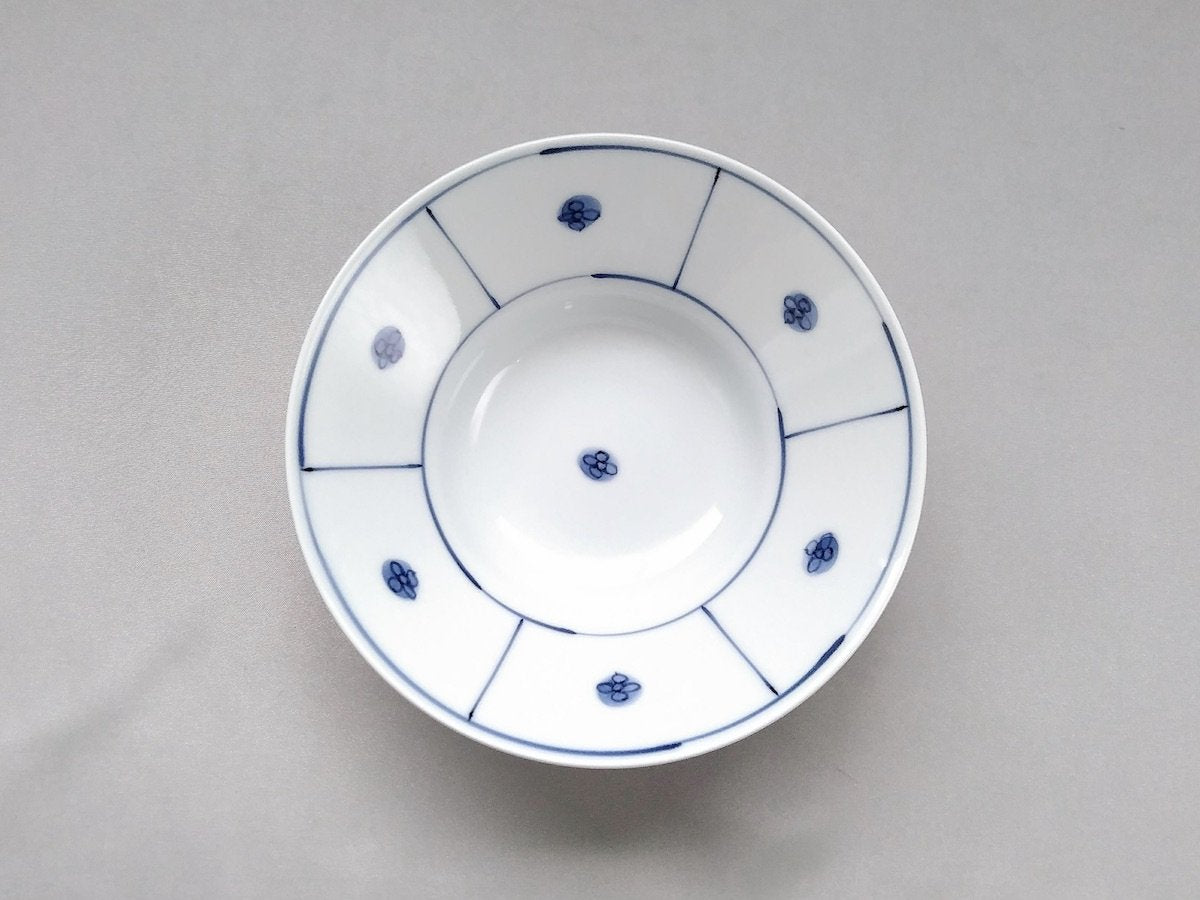 Morning glory bowl with flower dami pattern [Tamori Touen]