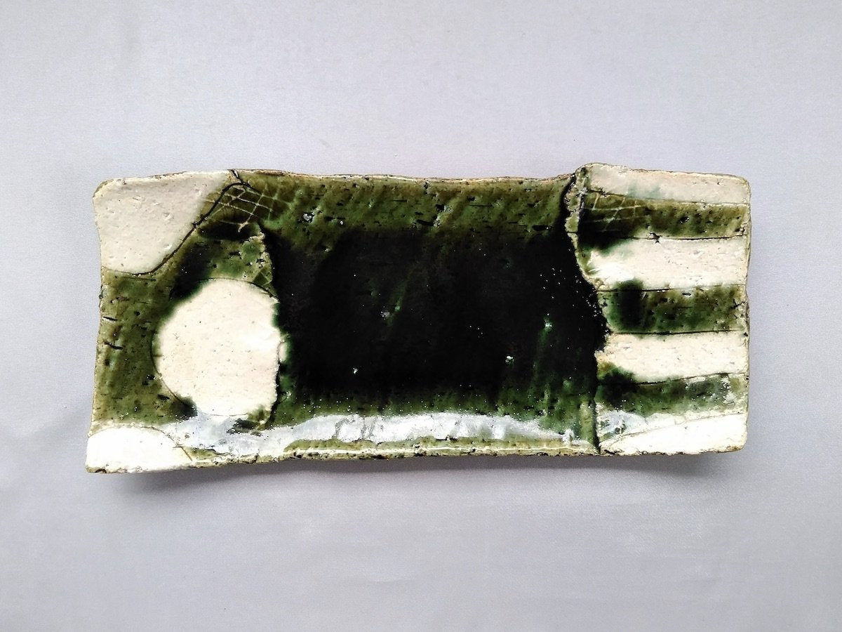 Oribe Marumon Striped Long Plate [Kazuhito Yamamoto]