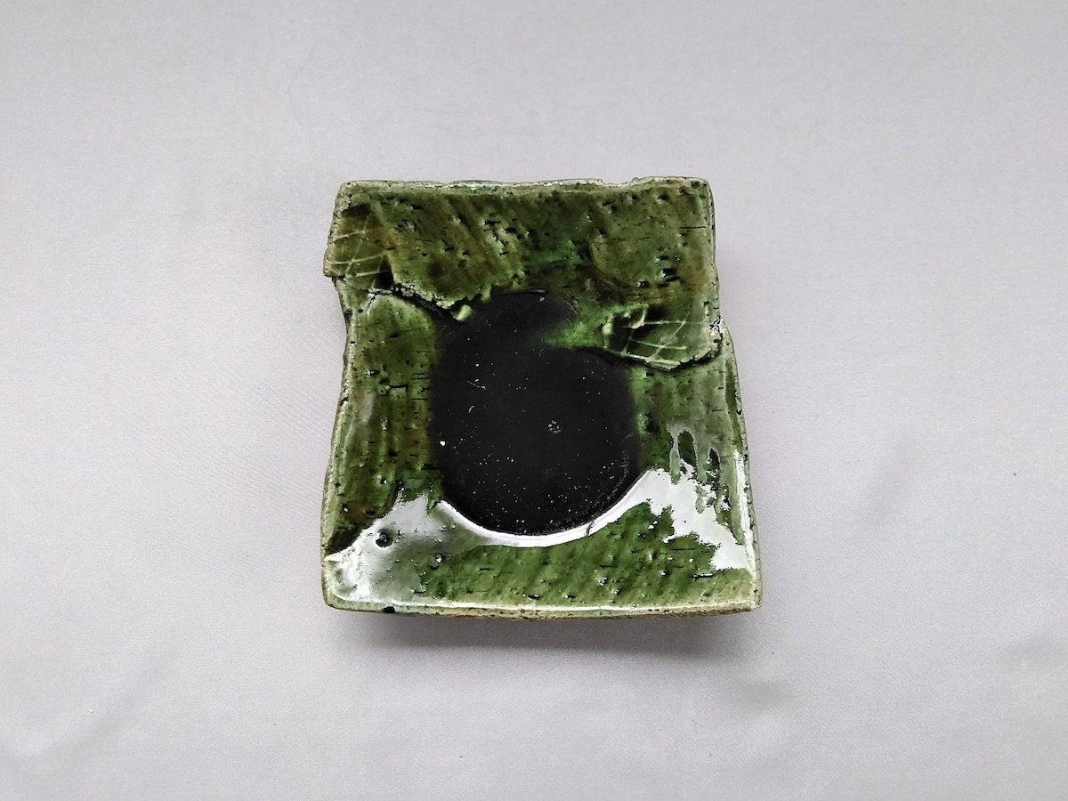 Oribe pasted square small plate [Kazuhito Yamamoto]
