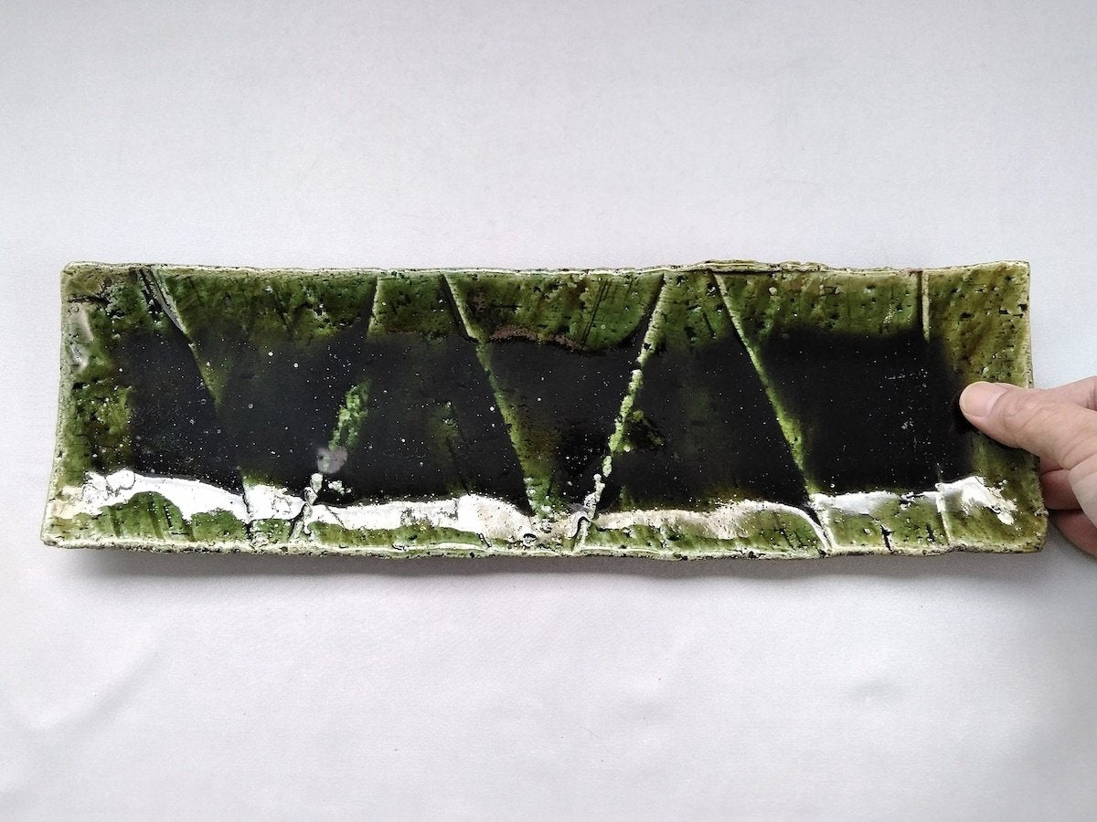 山本一仁さんの作品です。 長皿２枚 ⭐︎オマケ付き 山本一仁・織部長皿／大皿/大鉢｜和食器・種類／和食器通販