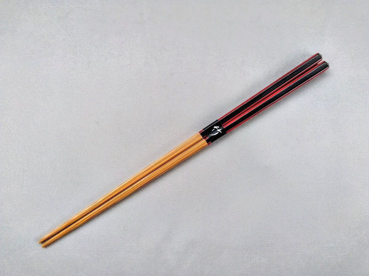Diamond cut chopsticks black [Ouchi Kogei]