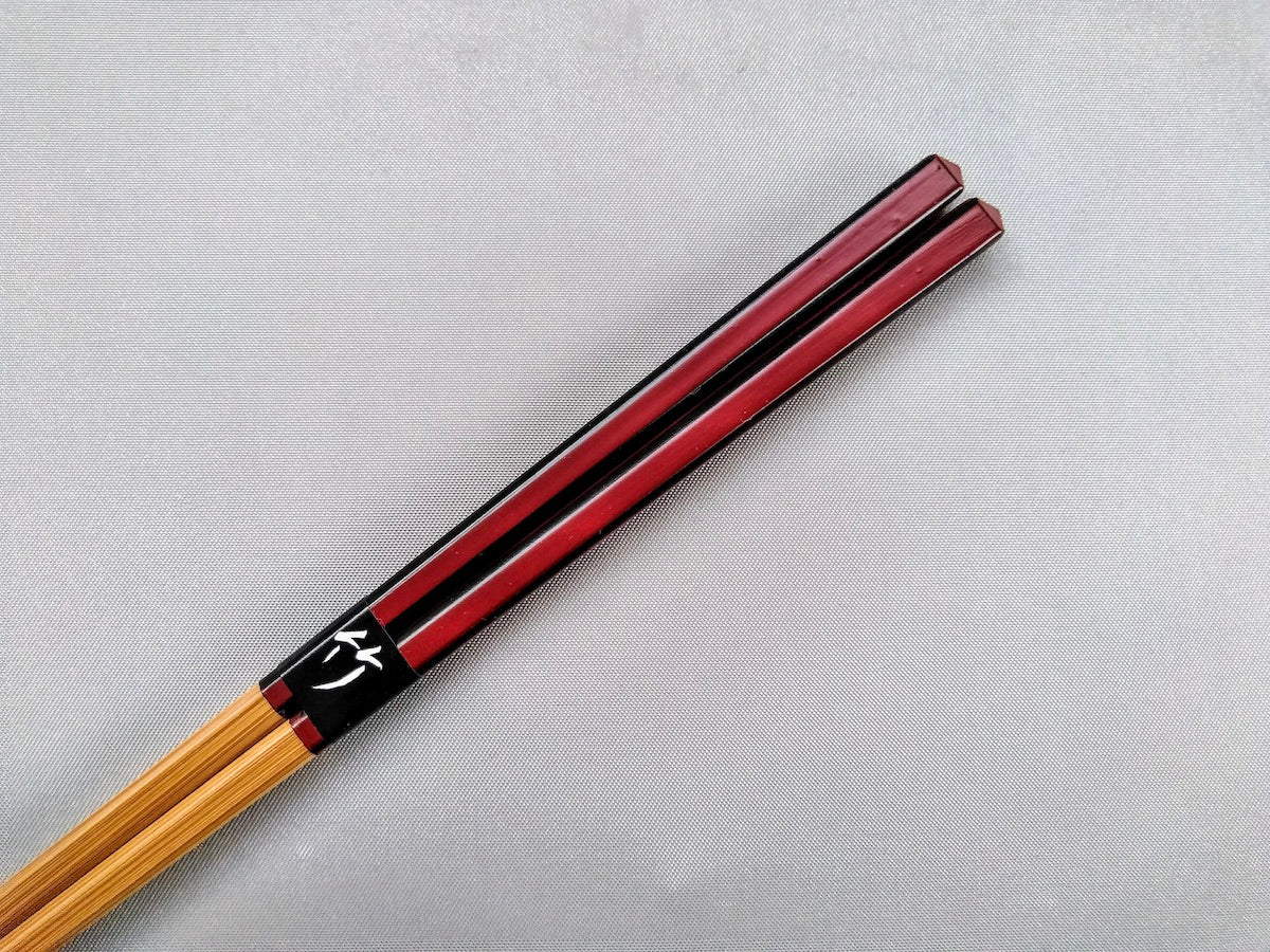Diamond cut chopsticks red [Ouchi Kogei]